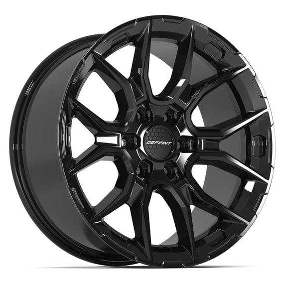 DEFIANT Wheels DF18A 20 Inch Rims Fit 6x139.7 20x9 Gloss Black (Set of 4)