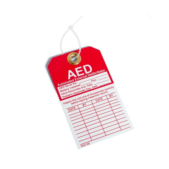 DEFIBTECH AED Inspection Tag x
