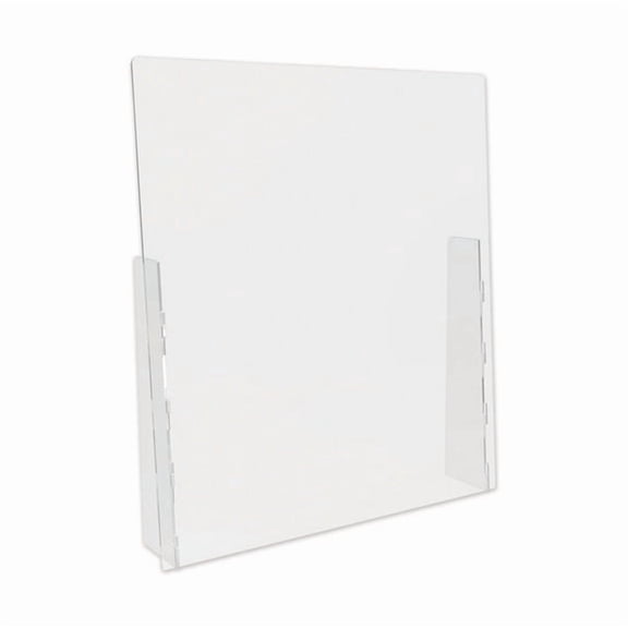 DEFLECTO COUNTER TOP BARRIER FULL SHIELD ACRYLIC 2/CARTON (PBCTA3136F) - CLEAR