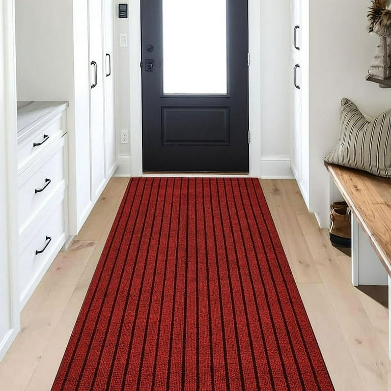 Aminana 2ft ~ 82ft Custom Sizes Runner Rug 2ft x 6ft Indoor Outdoor Utility  Carpet Runner,Area Rugs with Non-Slip Rubber Backing for Hallway Kitchen