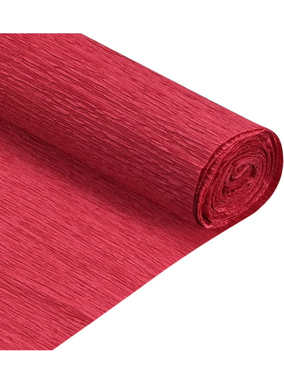 DEFNES Crepe Paper Roll,7.5ft Long 20 Inch Wide for Wedding Ceremony Various Large Festivals Decoration (Red)