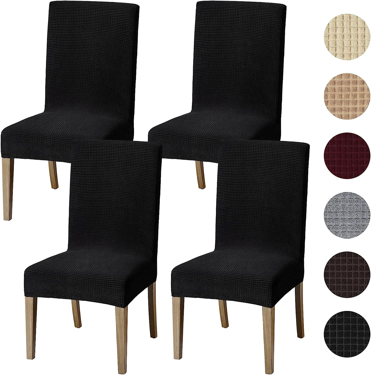 DEFNES Dining Room Chair Covers Set of 4, Parsons Chair Slipcover