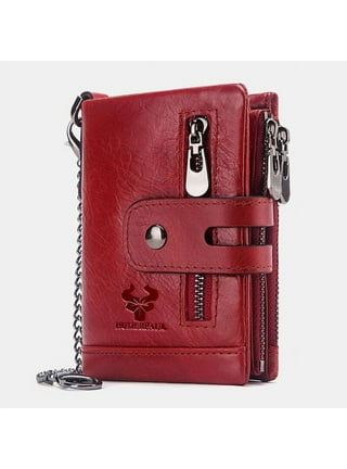 HUMERPAUL Leather Card Holder Wallet & Leather Keyring, Smart Wallet with  Coin Pocket, Automatic Trifold Pop Up Wallet for Men Women, RFID Blocking