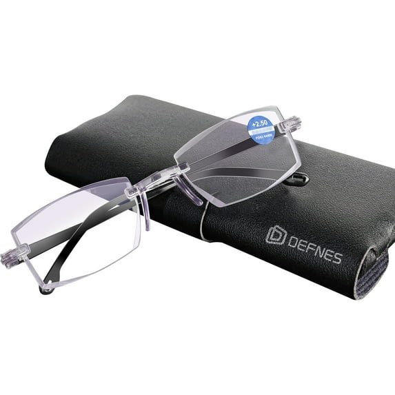 DEFNES (Mother's Day) Sapphire High Hardness Anti-Blue Progressive Far and Near Dual-Use Reading Glasses for Men Women (+4.00/ (70-75)
