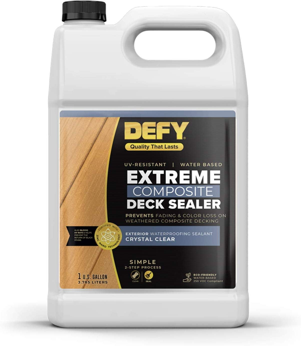 DEFY Crystal Clear Composite Deck Waterproofing Sealer, 1 Gallon