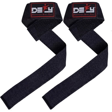 DEFY Sports Weight Lifting Hooks – Dip Bar Straps, Wrist Support, Red Nylon, One Size Fits All, Crossfit