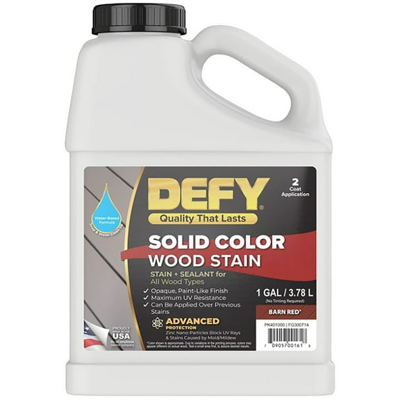 DEFY Solid Wood Stain Barn Red gal