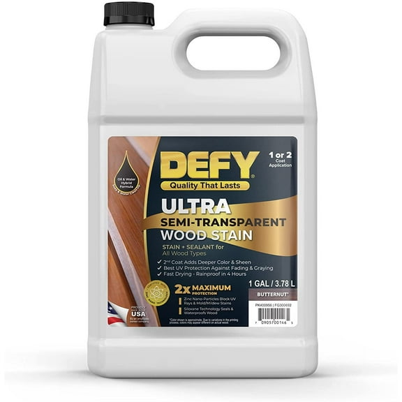 DEFY Ultra Semi-Transparent Exterior Wood Stain - Butternut