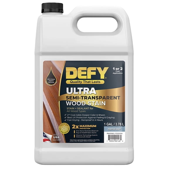 DEFY Ultra Semi-Transparent Stain Pewter Gray