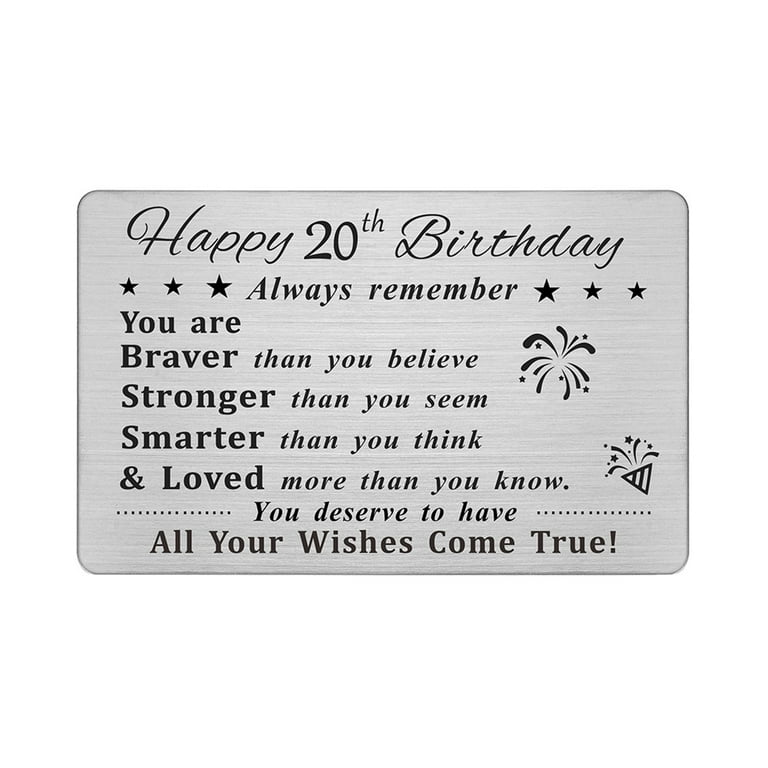 その他 Birthday Cards for 20 Years Personalised 20th Birthday Card | 20 Year Old Balloon Card