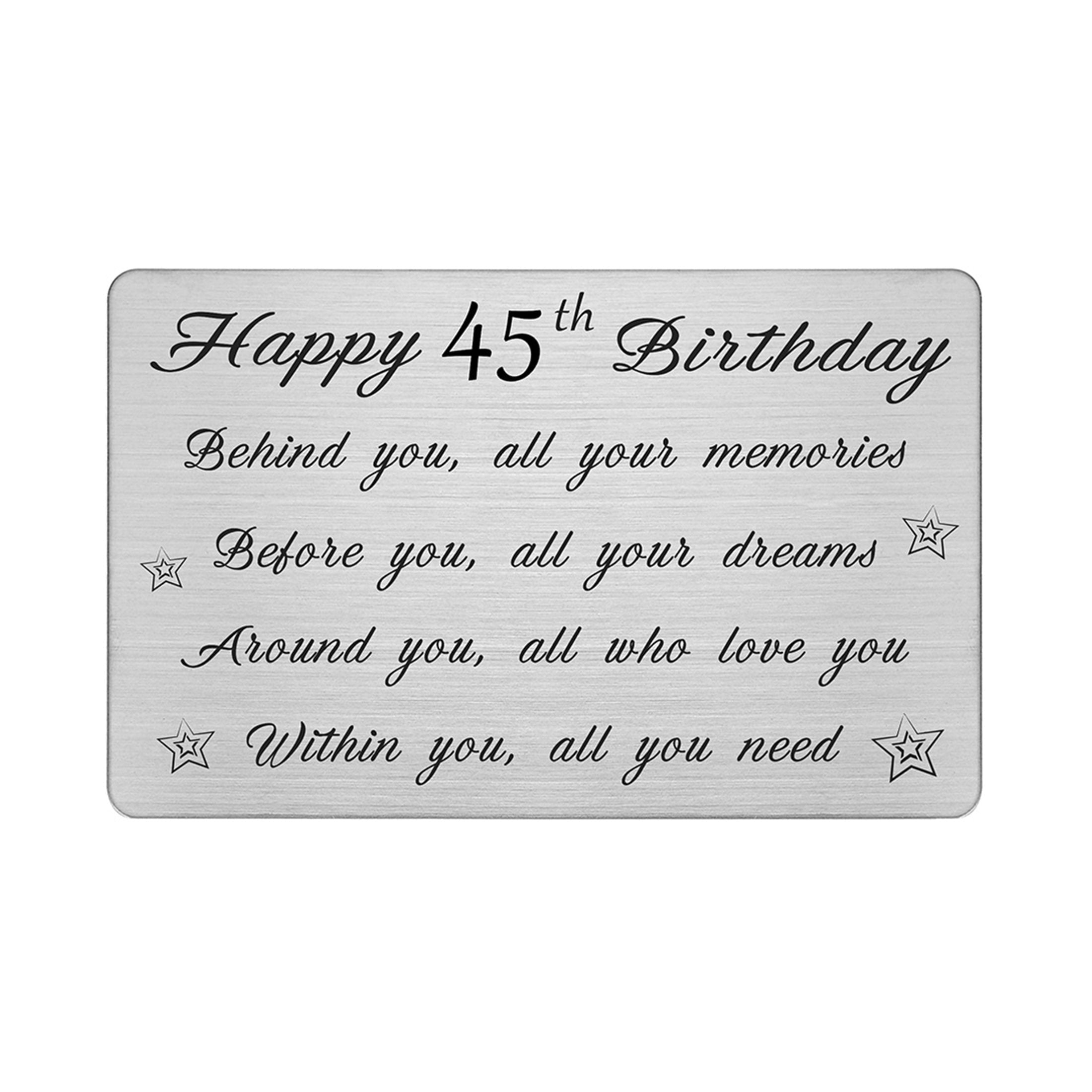 DEGASKEN 45th Birthday Greeting Cards for Men Women, 45 Year Old