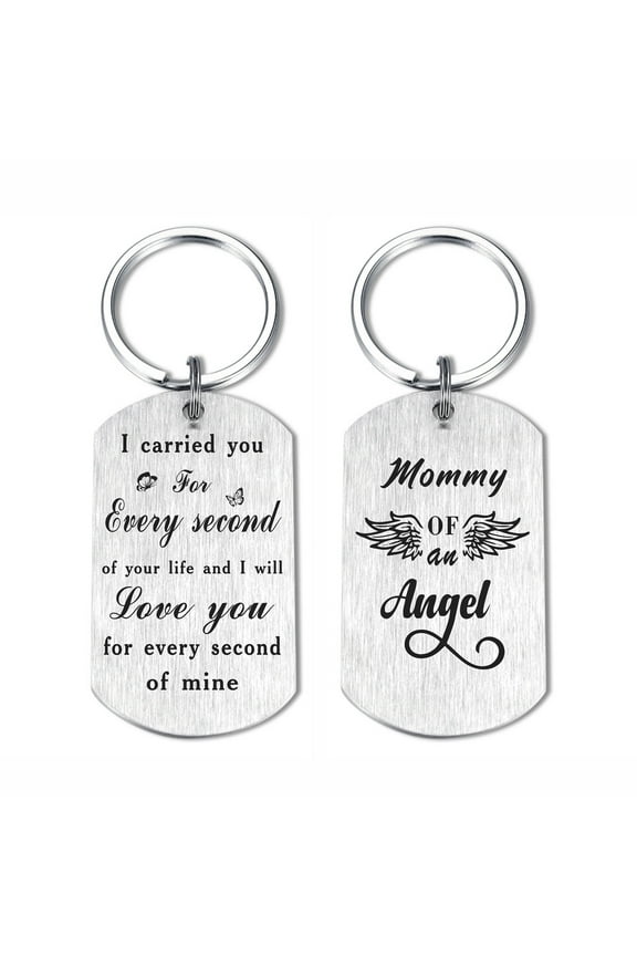 Baby Loss Sypathy Gifts Memorial Angel Keychain, Mom of an Angel, Miscarriage Mother Loss Infant Gifts