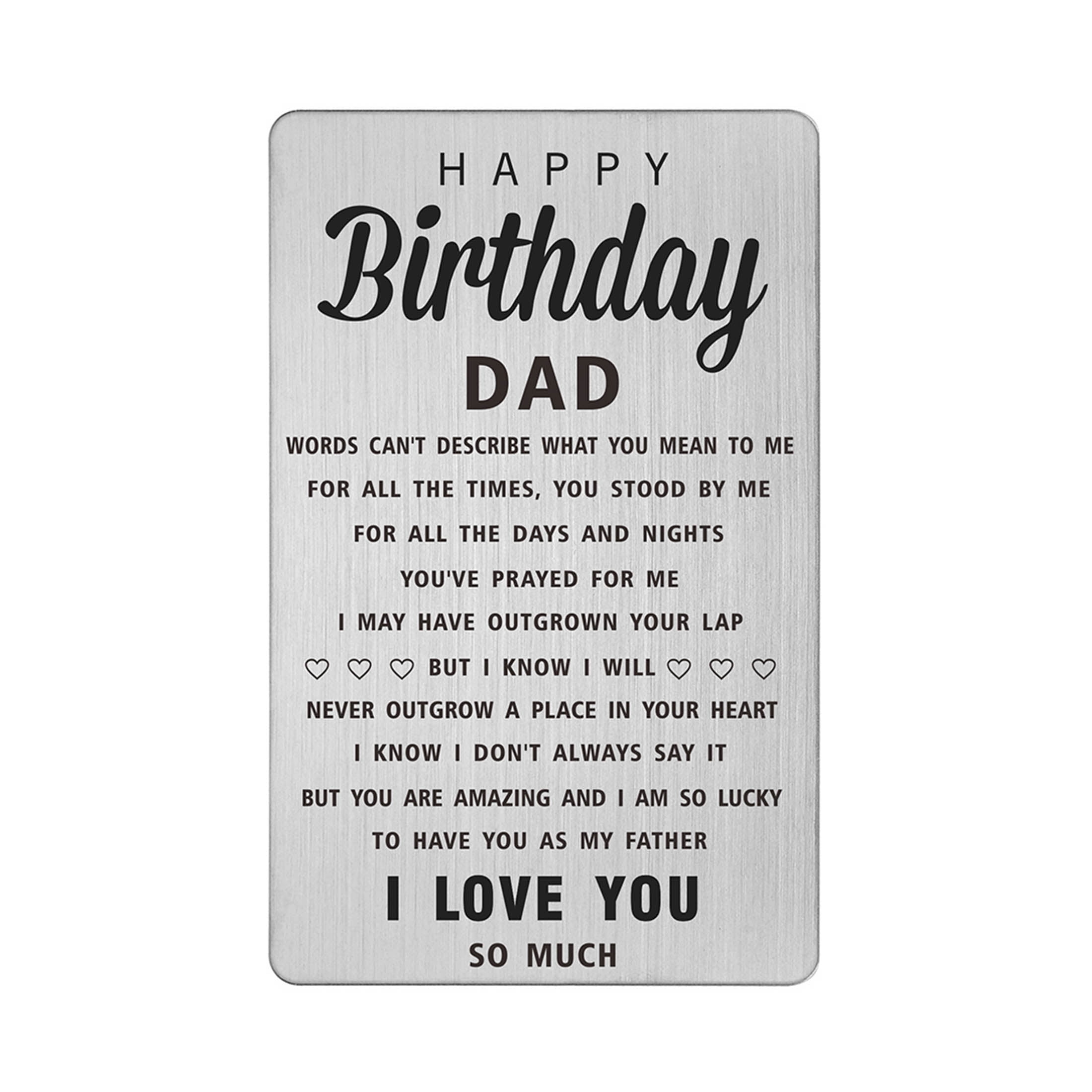DEGASKEN Dad Birthday Greeting Card, Father Birthday Gifts, Wallet Card