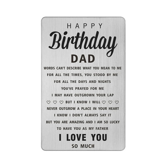 DEGASKEN Dad Birthday Greeting Card, Father Birthday Gifts, Wallet Card