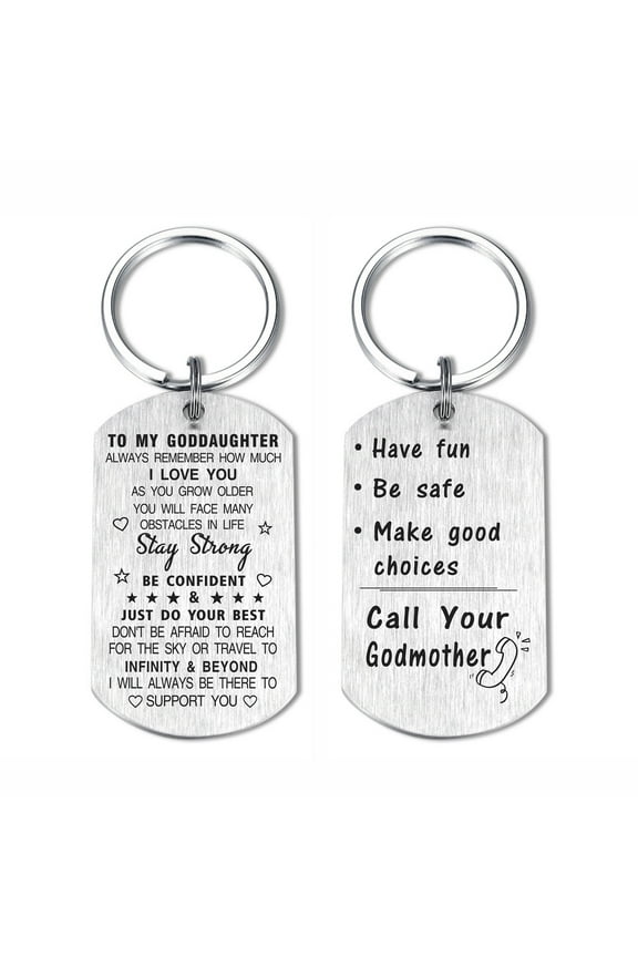 Goddaughter Keychain Goddaughter Gifts from Godmother, Girls Christening Birthday Christmas Keychain