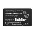 thumbnail image 1 of DEGASKEN Godfather Gifts, Godfather Wallet Card - Will You Be My Godfather, Birthday, Christmas, Fathers Day, 1 of 6