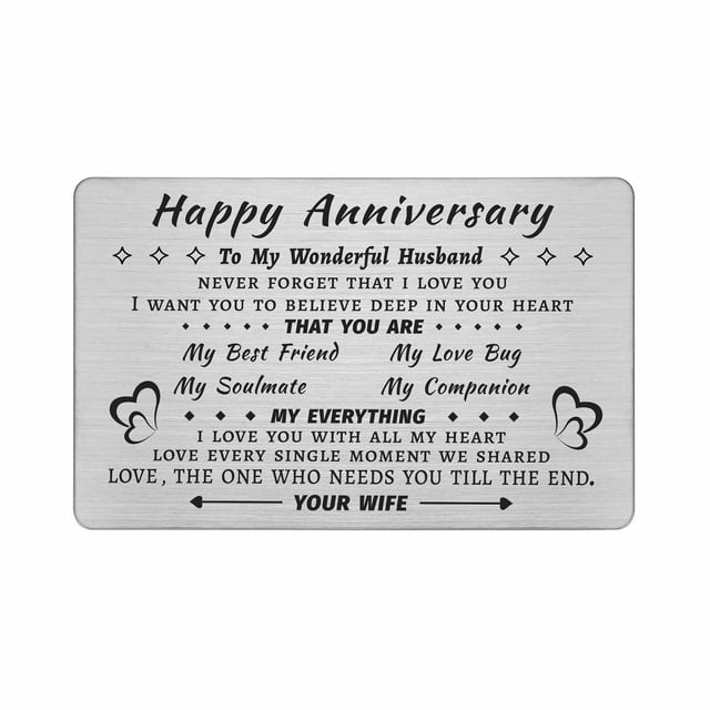 DEGASKEN Husband Anniversary Greeting Cards Gift for Him Men, Needs You ...