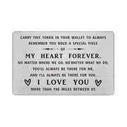 DEGASKEN 'I Love You' Metal Wallet Card, Perfect Gift for Boyfriend or Husband, Credit Card Size, Valentines Anniversary Birthday