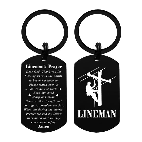 DEGASKEN Lineman Keychain Stainless Steel Gifts