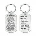 thumbnail image 1 of DEGASKEN Metal Keychain for Niece from Aunt, Cute Birthday Christmas Graduation Gifts， Double Side, 1, 1 of 5