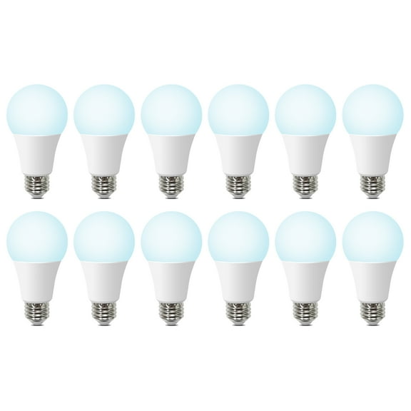 DEGNJU LED Light Bulbs, 13W, 100W Equivalent, Daylight 5000K, A19, E26 Base, 1500 LM, Non-Dimmable, 15,000 Hour Lifespan, 12 Pack