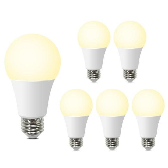 DEGNJU LED Light Bulbs, 13W, 100W Equivalent, Soft White 2700K, A19, E26 Base, 1500 Lumens, Non-Dimmable, 15,000 Hours, 6 Pack