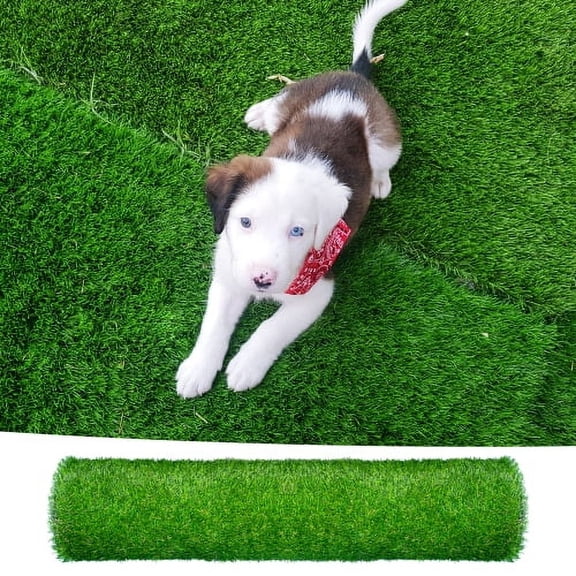 DEGUO 2 PCS Artificial Turf 3.3 feet  10 feet thick artificial grass fake grass carpet football field carpet garden lawn pad for indoor and outdoor use, with drainage holes