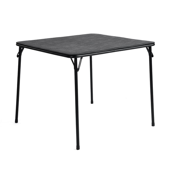 DEGUO 31.5-inch Square Folding Multi-Purpose Card Table with Padded Vinyl Top, Portable Folding Game Table (Serves 4), Black