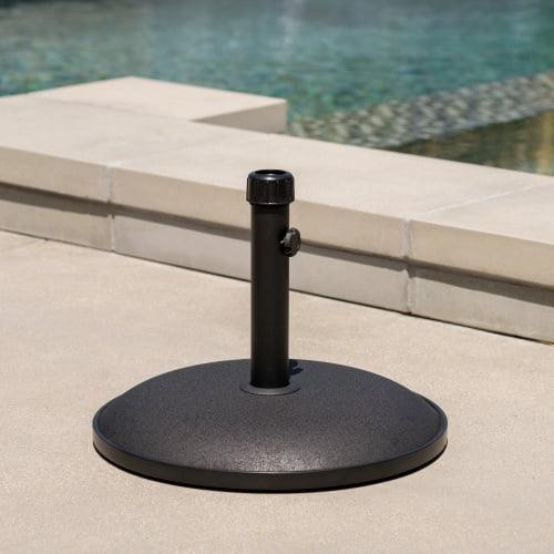 DEGUO 33LBS Round Steel Patio Umbrella Base Self-filled Patio Furniture Black