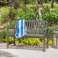 thumbnail image 1 of DEGUO Outdoor Wooden Garden Bench - 2-Person Acacia Wood Loveseat with Armrests, Backrest, Patio Park Bench for Backyard, Front Porch Bench (Gray, 1 of 6