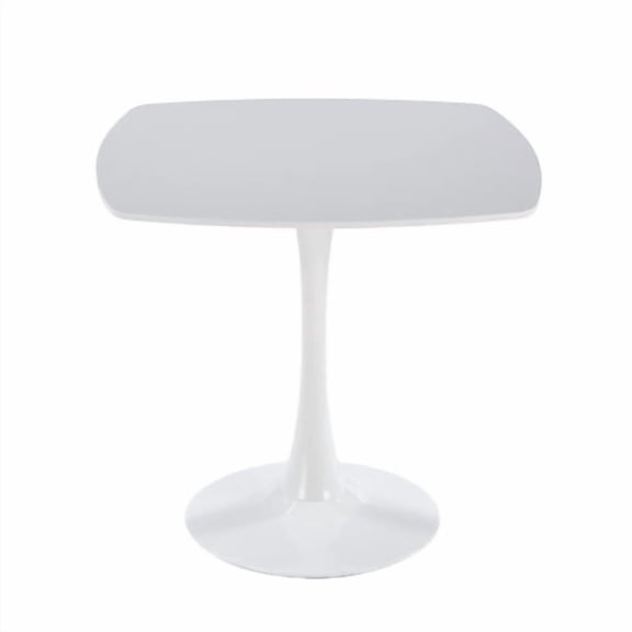 DEGUO White Square Tulip Table for 2 Person, 24 Inch Small Dining Table with Pedestal Base for Two, Mid Century Modern Tulip Tables for Kitchen, Living Room, Cafe, Coffee, Office