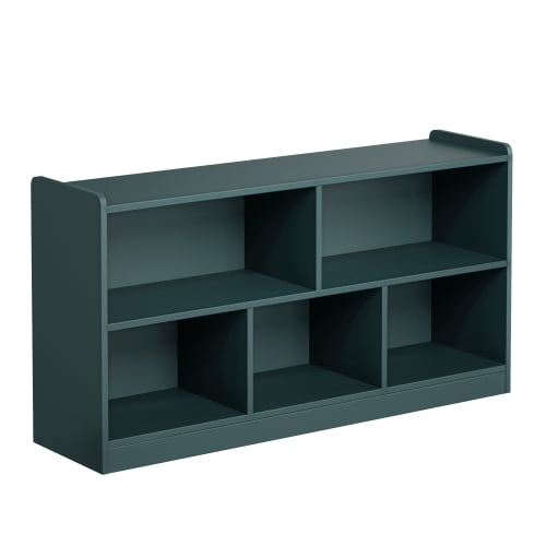 DEGUO Wooden Storage Cabinet, 5-Section Montessori Bookshelf, Kids Toy Storage Organizer Book Shelf for Kids Rooms, Classroom, Playroom, Nursery, Preschool Book Shelves