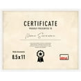 thumbnail image 1 of DEHA Design 8.5x11 Document, Certificate, Picture Frame Atlanta Matte White Aluminum Metal Frame w/ shatter resistant acrylic glass Horizontal and Vertical format for wall or tabletop with back easel, 1 of 6