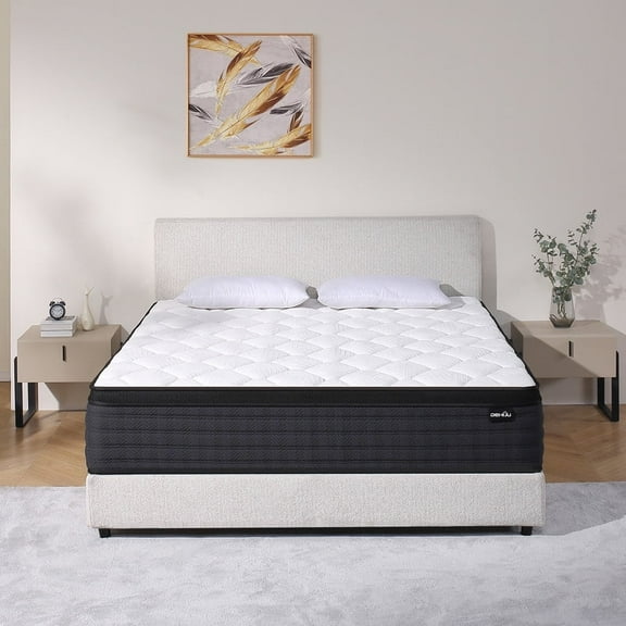 DEHIJU Twin Size Mattress, 10 Inches Hybrid Memory Foam Twin Mattress in a Box, Pressure Relief, Medium Firm, CertiPUR-US