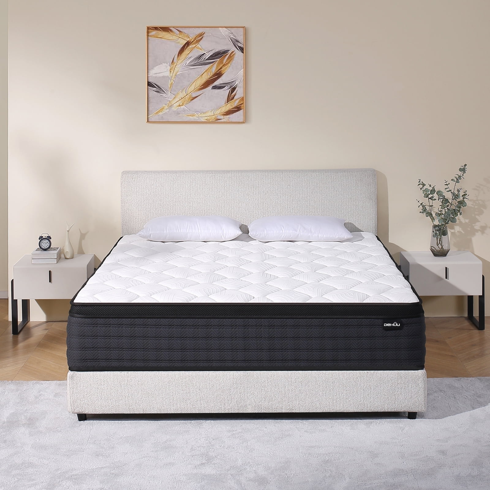 DEHIJU Full Size Mattress, 10 Inch Hybrid Memory Foam Full Mattress