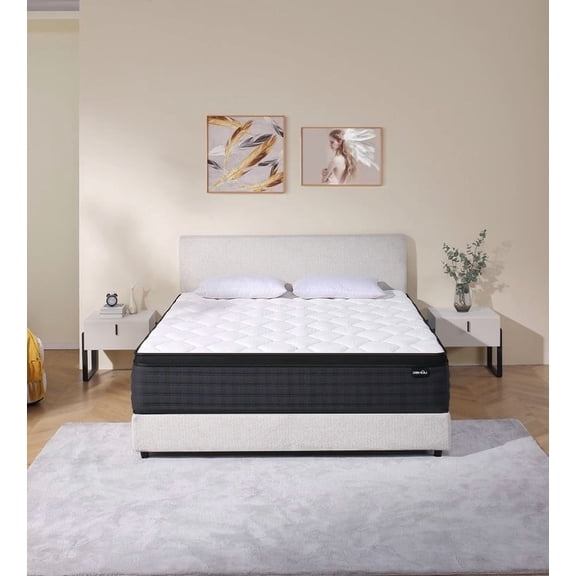 DEHIJU Twin Size Mattress, 10 Inch Hybrid Memory Foam Twin Mattress in a Box, Pressure Relief, Medium Firm, CertiPUR-US