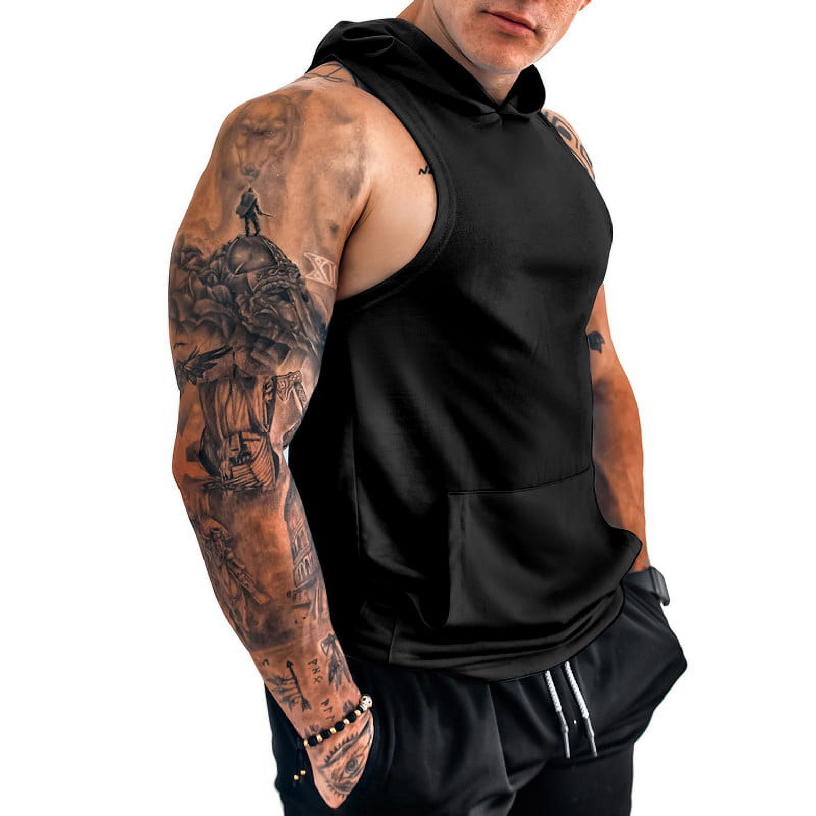 WORKOUT EMPIRE / DCORE Sudadera sin mangas hombre SLEEVELESS HOODIE black -  Private Sport Shop