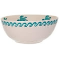 thumbnail image 1 of DEI 11664 Ceramic Bowl, 8.0 x 8.0 x 3.5, White/Green, 1 of 2