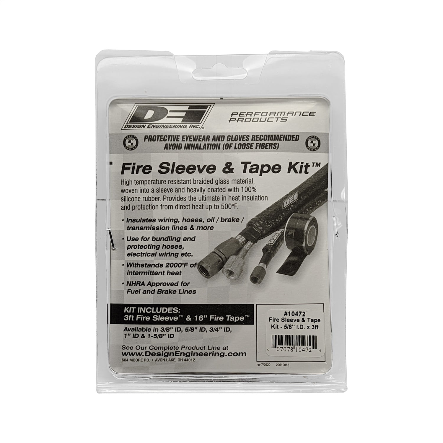 DEI Fire Sleeve 5/8in I.D. x 25ft Spool