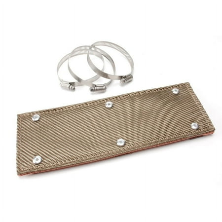 DEI Pipe Shield 4in w x 1ft - w/ Stainless Steel Clamps - Titanium