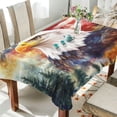 thumbnail image 1 of DEIARA American Flag Eagle Tree Square Tablecloth 54×72in Polyester Fabric Tablecloth Washable Dust Resistant Wrinkle Resistant, 1 of 9