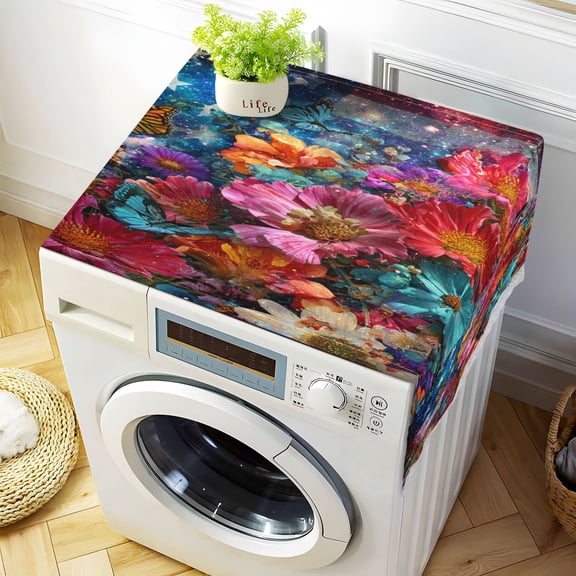 DEIARA American Flag Flower Washing Machine Cloth Dryer Refrigerator Top Cover Protective Non-Slip Mat For Kitchen Laundry