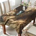 thumbnail image 1 of DEIARA Bald Eagle Cannon Square Tablecloth 60×108in Polyester Fabric Tablecloth Washable Dust Resistant Wrinkle Resistant, 1 of 9