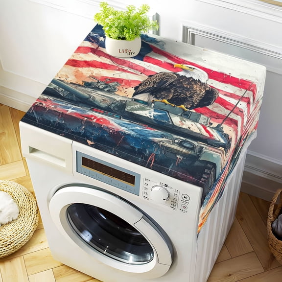 DEIARA Bald Eagle Tank Washing Machine Cloth Dryer Refrigerator Top Cover Protective Non-Slip Mat For Kitchen Laundry