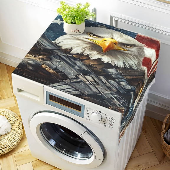 DEIARA Bald Eagle Washing Machine Cloth Dryer Refrigerator Top Cover Protective Non-Slip Mat For Kitchen Laundry