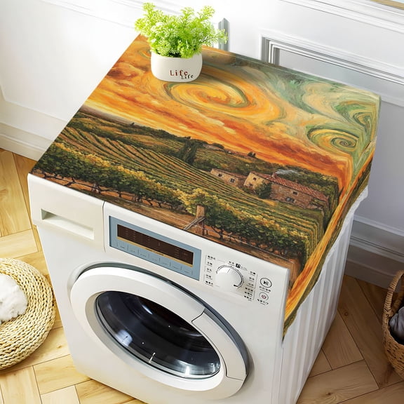 DEIARA Beautiful Vineyard Washing Machine Cloth Dryer Refrigerator Top Cover Protective Non-Slip Mat For Kitchen Laundry