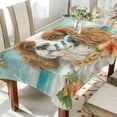 thumbnail image 1 of DEIARA Cavalier King Charles Spaniel Dog Square Tablecloth 60×120in Polyester Fabric Tablecloth Washable Dust Resistant Wrinkle Resistant, 1 of 9