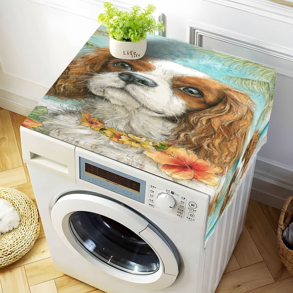 DEIARA Cavalier King Charles Spaniel Dog Washing Machine Cloth Dryer Refrigerator Top Cover Protective Non-Slip Mat For Kitchen Laundry