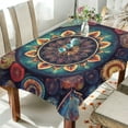 thumbnail image 1 of DEIARA Colorful Boho Patterns Square Tablecloth 54×54in Polyester Fabric Tablecloth Washable Dust Resistant Wrinkle Resistant, 1 of 9