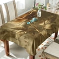 thumbnail image 1 of DEIARA Golden Flower Square Tablecloth 54×54in Polyester Fabric Tablecloth Washable Dust Resistant Wrinkle Resistant, 1 of 9